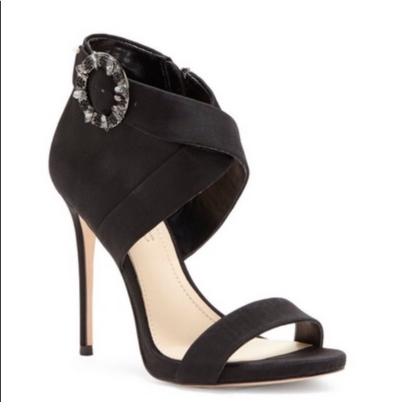 Black Vince Camuto Stiletto Black Jeweled Buckle - Picture 3 of 5